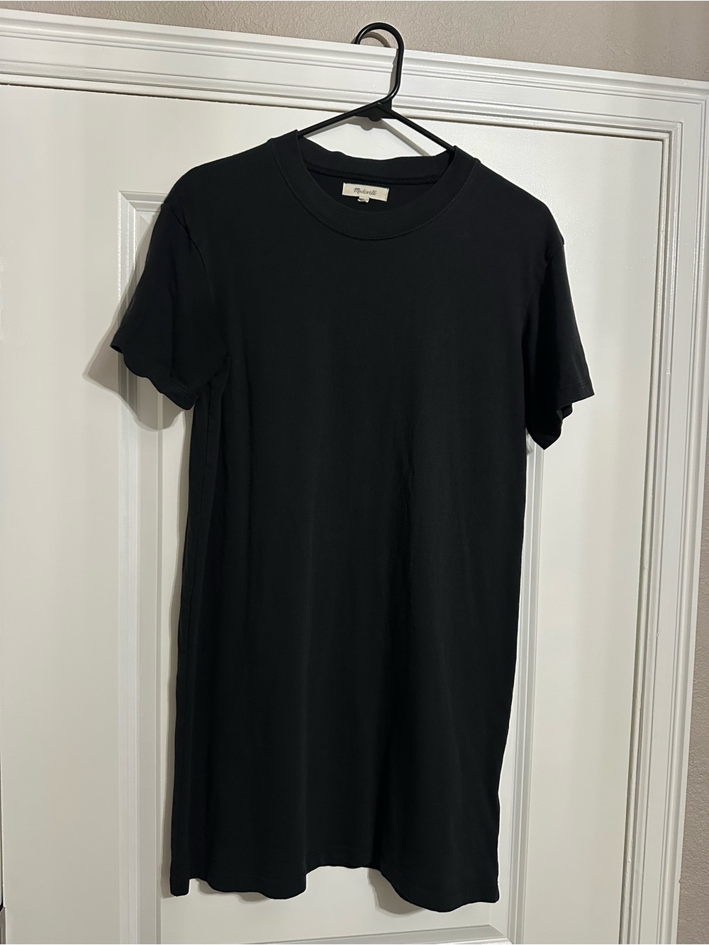 Madewell Black Crewneck T-shirt Dress